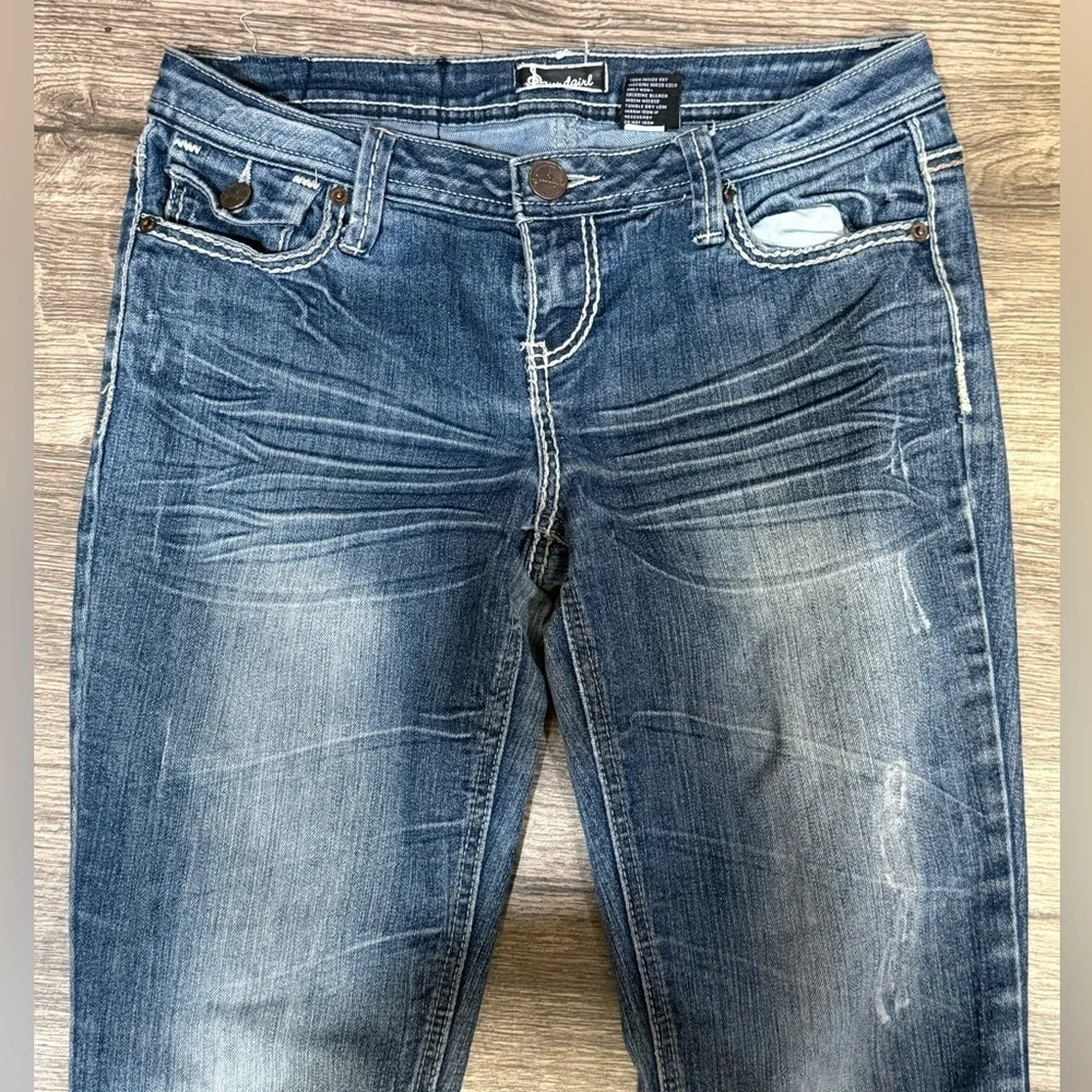 Soundgirl Dark Blue Skinny Jeans - Picture 3 of 12